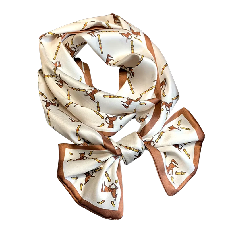 ADELINE 148 Horse Design Skinny Scarf