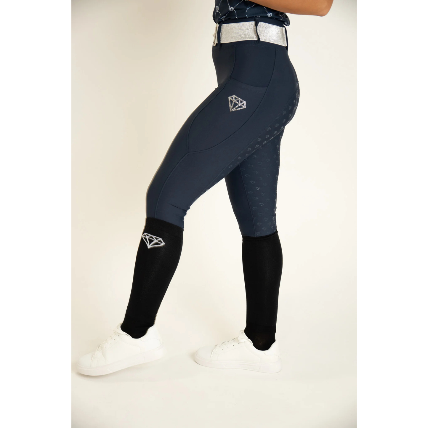 Diamont Equestrian LuxLeggings Riding Leggings - Size XS Navy Only