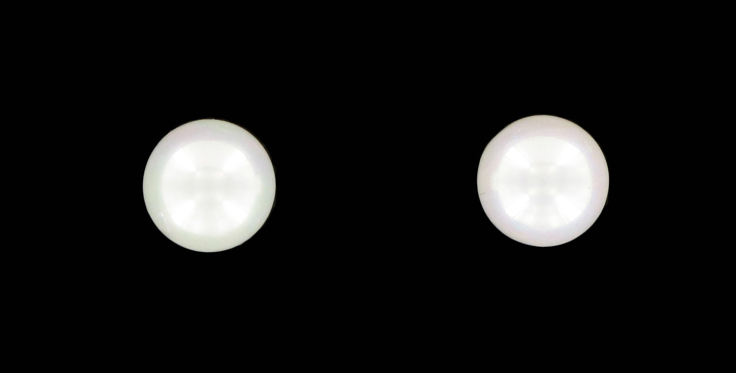Tulmur White Stud Pearl Earrings