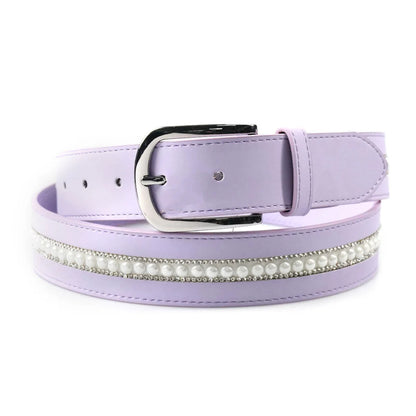 Cavaleira Equestrian Elegant Leather Belt - Medium Purple
