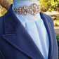 ERA Euro Royale - White Satin with Rose Gold Embellishment and Silver Piping