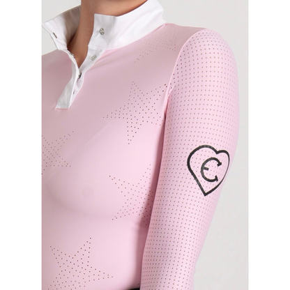 Equestrian Club Lil'Star LS Competition Shirt - Pink - ON ORDER DUE END OF OCTOBER