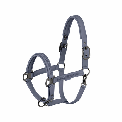 Eskadron Faux Leather Jewel Halter Platinum