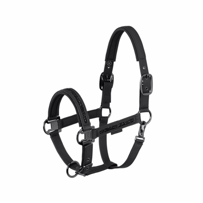 Eskadron Faux Leather Jewel Halter Platinum