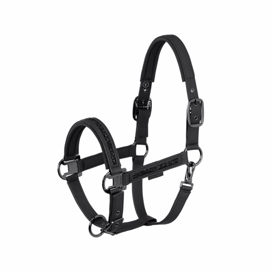 Eskadron Faux Leather Jewel Halter Platinum