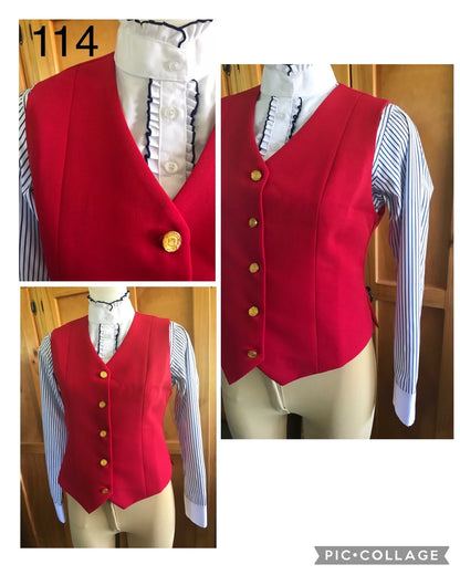 Top Shelf Adults Red Traditional Waistcoat