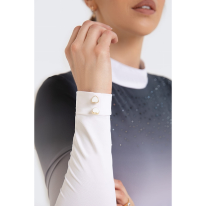 Fleur De Lys Bellflower LS Shirt - Gray Ombre