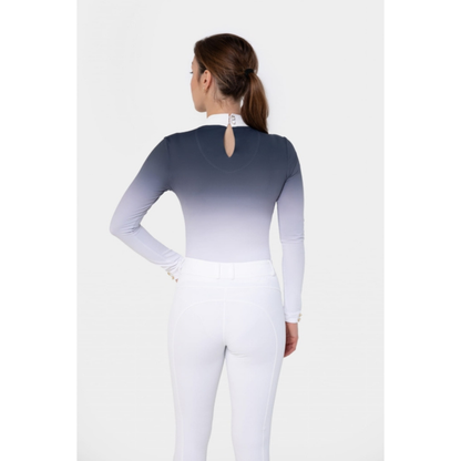 Fleur De Lys Bellflower LS Shirt - Gray Ombre