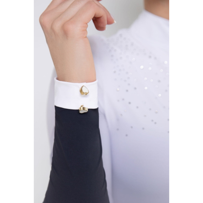 Fleur De Lys Bellflower LS Shirt - White Ombre