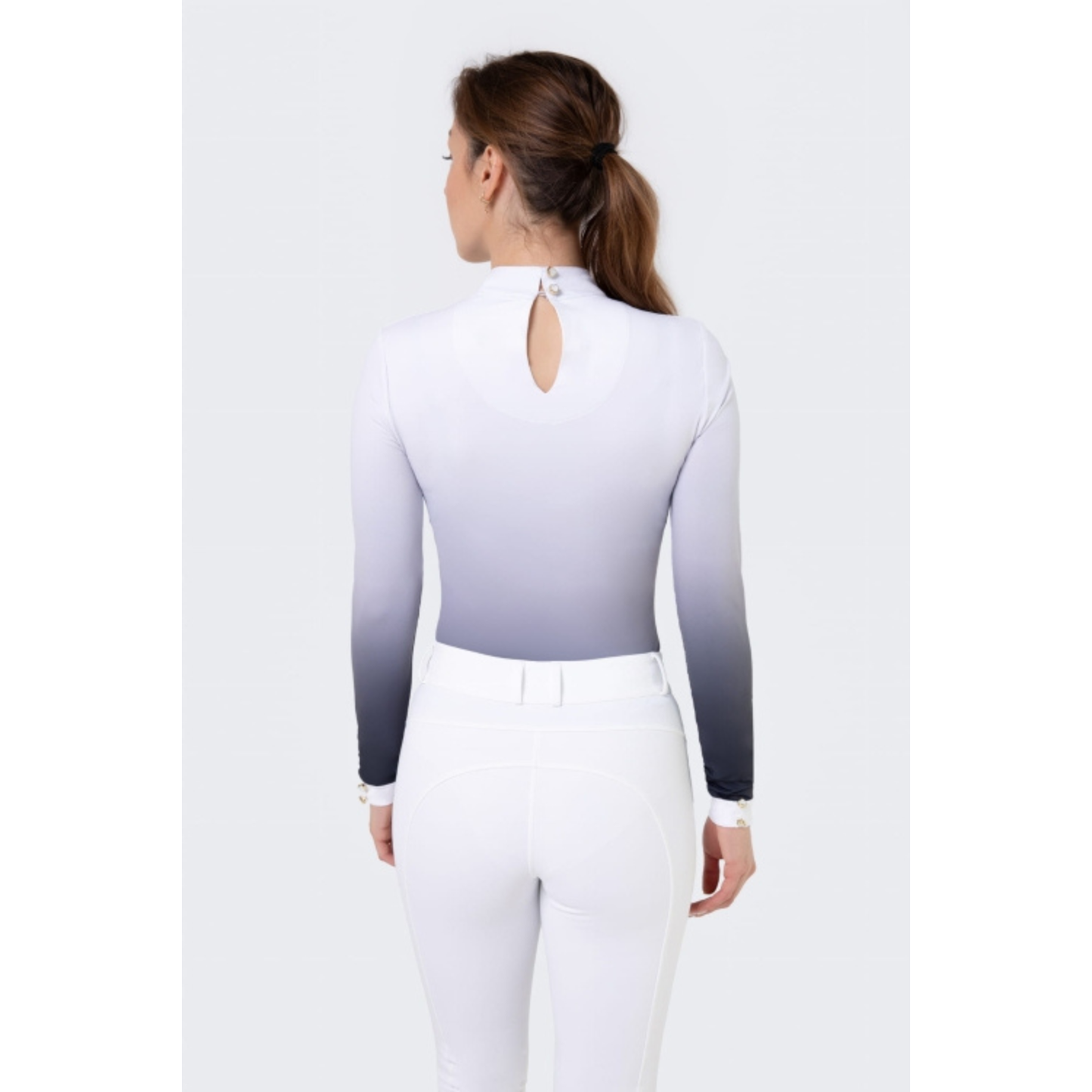 Fleur De Lys Bellflower LS Shirt - White Ombre