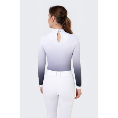 Fleur De Lys Bellflower LS Shirt - White Ombre