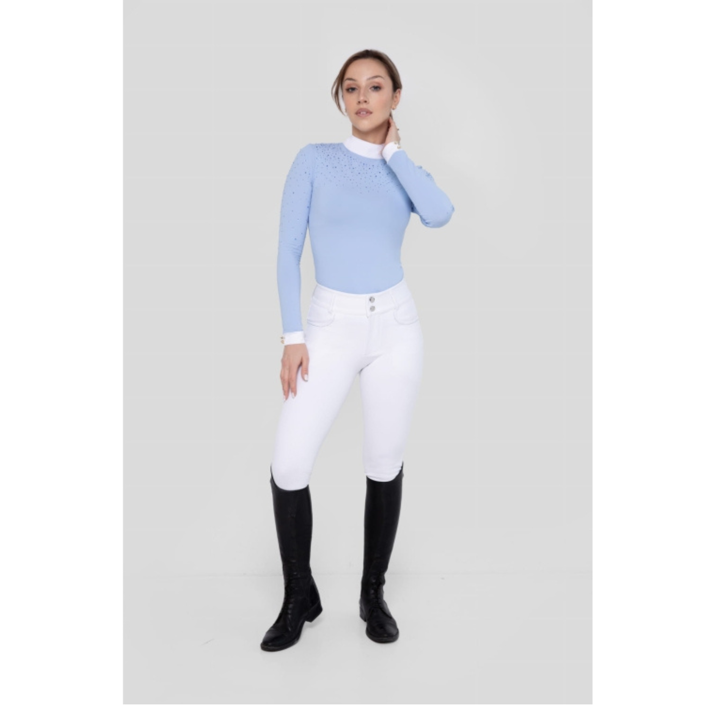 Fleur De Lys Holly LS Shirt - Blue