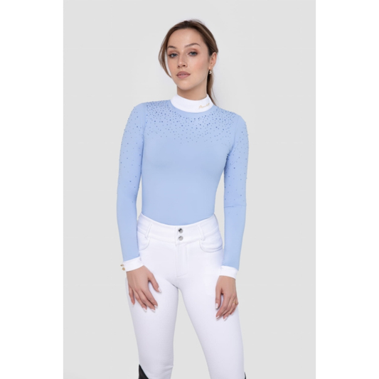 Fleur De Lys Holly Long Sleeve Shirt - Blue