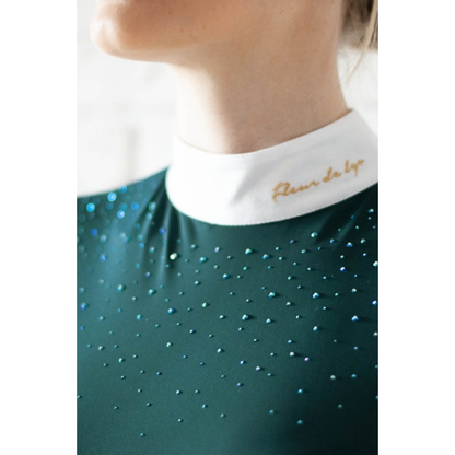 Fleur De Lys Holly LS Shirt - Emerald Green