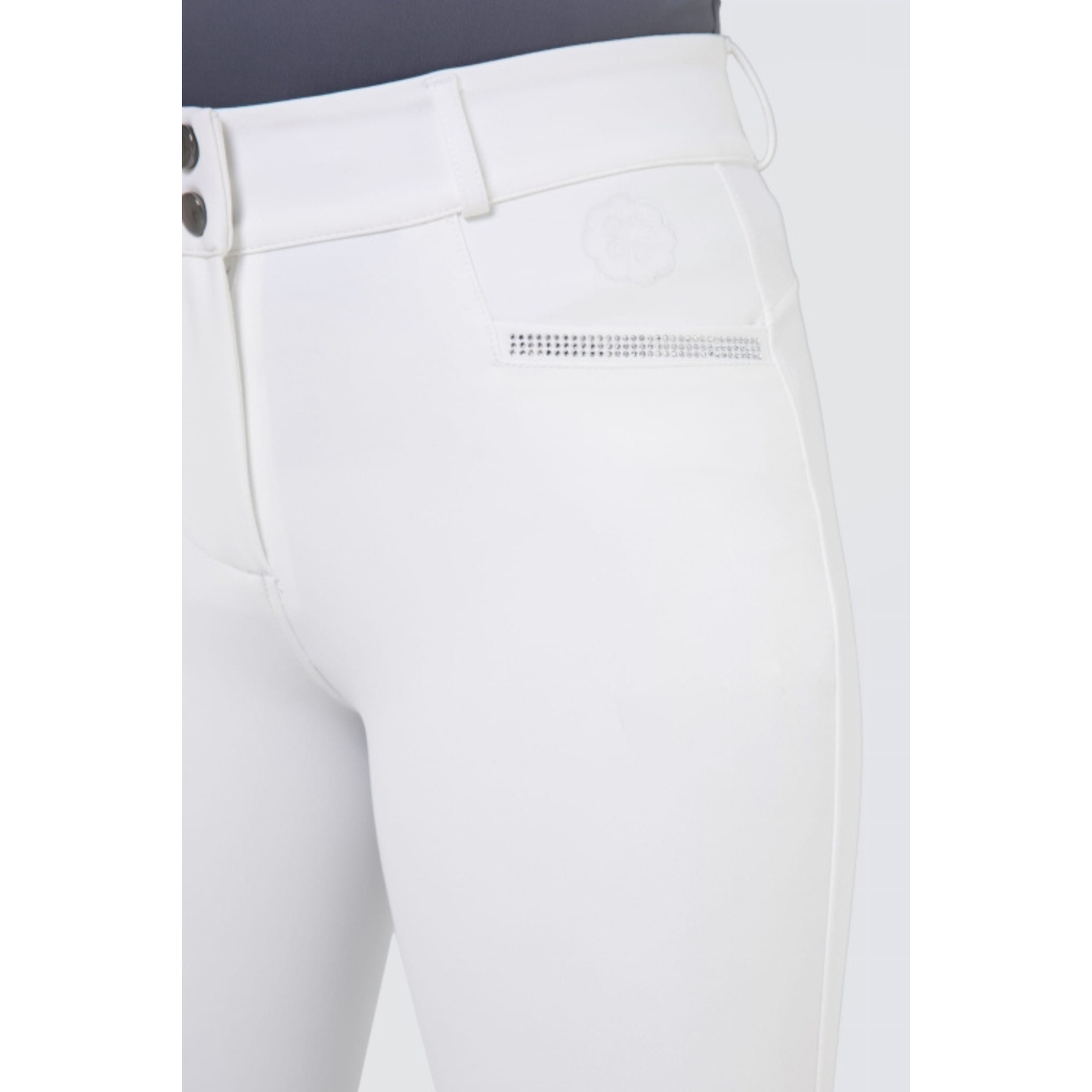 Fleur De Lys Womans Maple Knee Grip Breeches - White