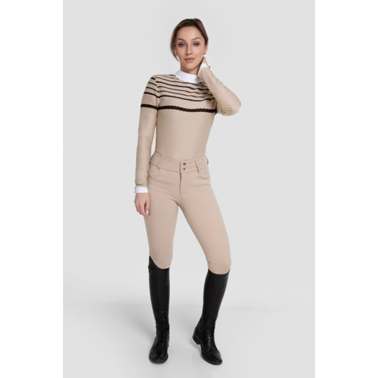 Fleur De Lys Womans Oak Full Seat Breeches - Beige