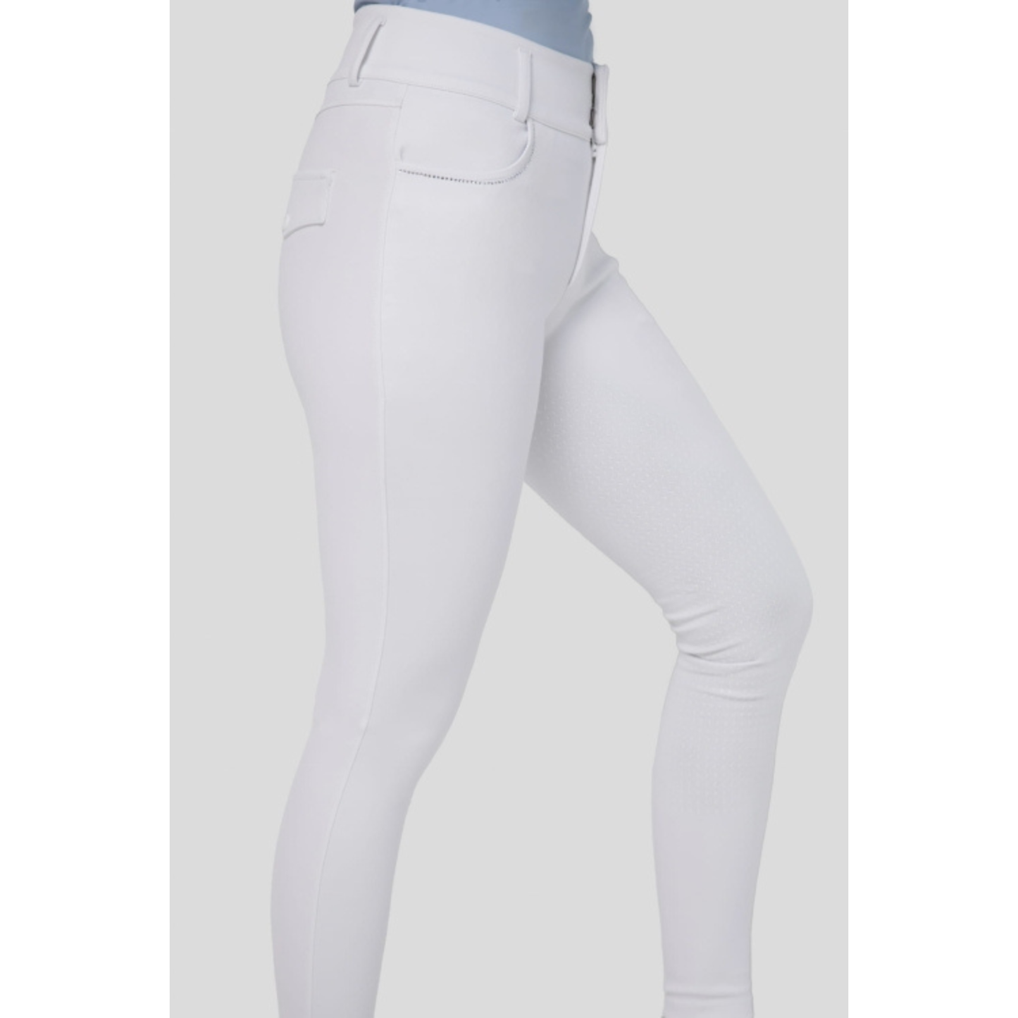 Fleur De Lys Womans Oak Full Seat Breeches - White