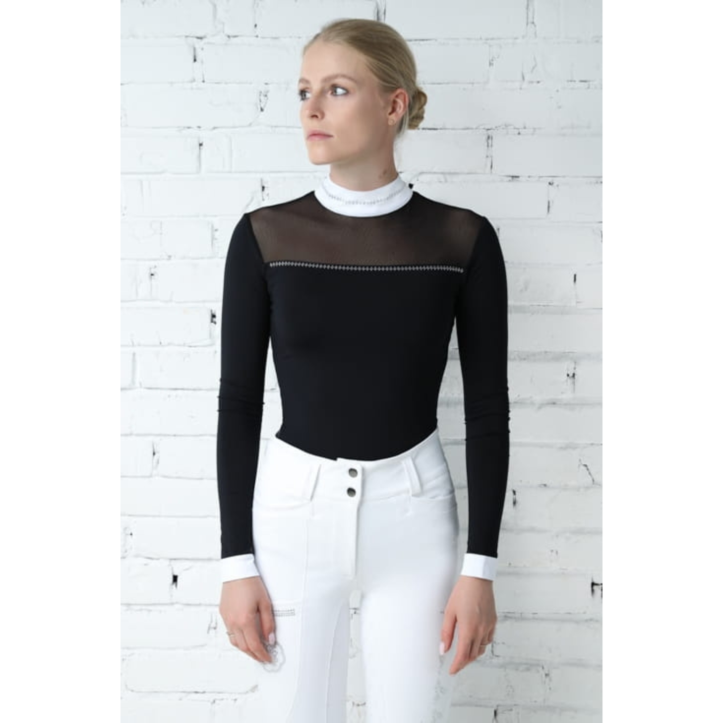 Fleur De Lys Petunia Long Sleeve Shirt - Black