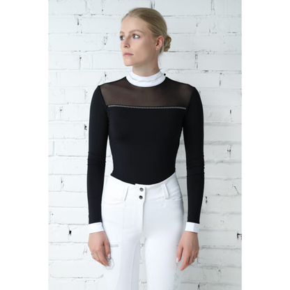 Fleur De Lys Petunia Long Sleeve Shirt - Black