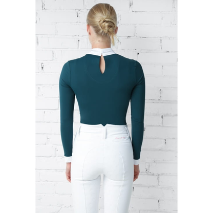 Fleur De Lys Petunia Long Sleeve Shirt - Emerald Green