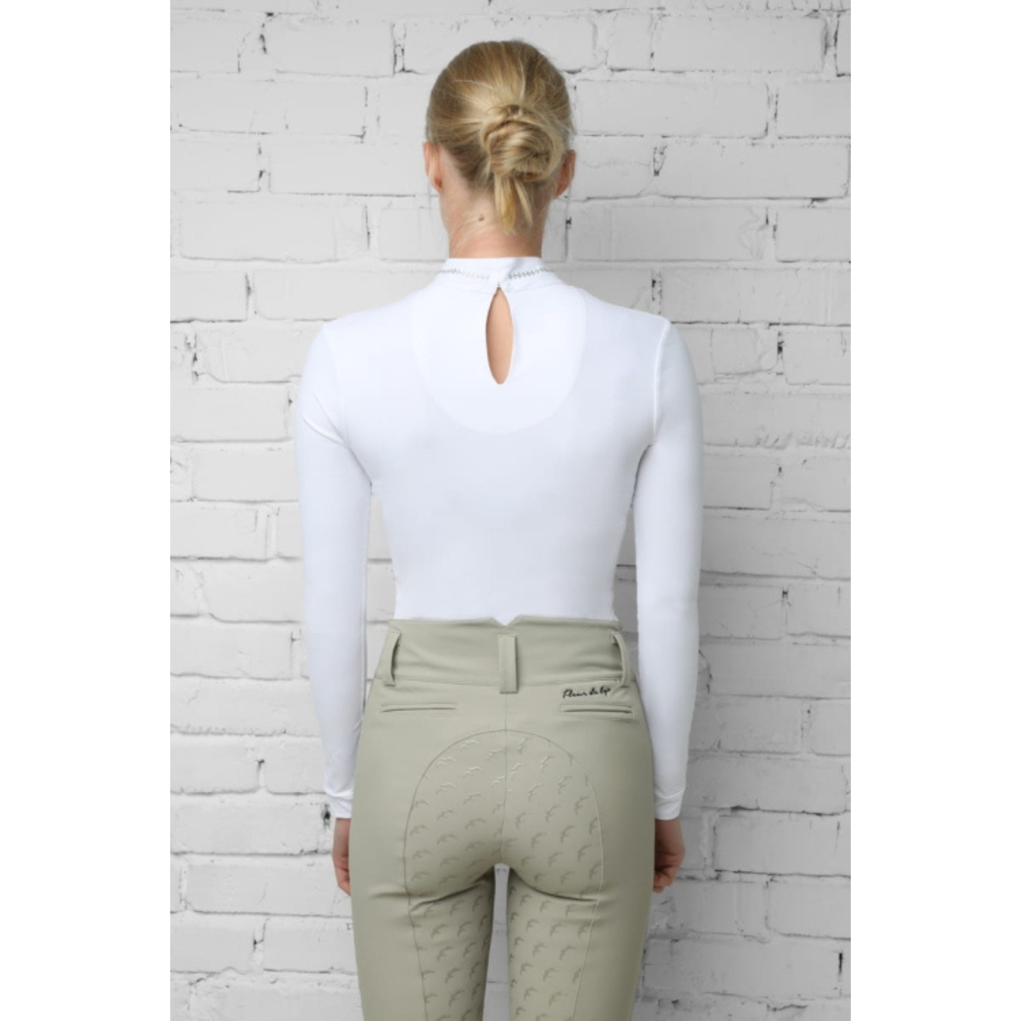 Fleur De Lys Petunia Long Sleeve Shirt - White