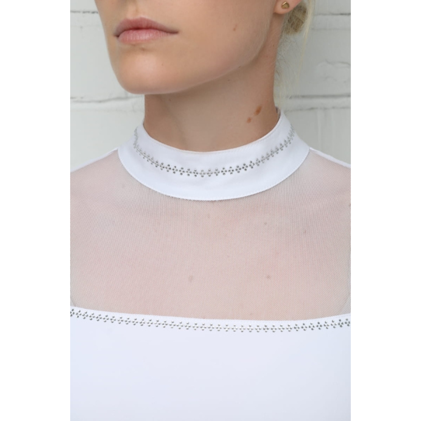 Fleur De Lys Petunia Long Sleeve Shirt - White