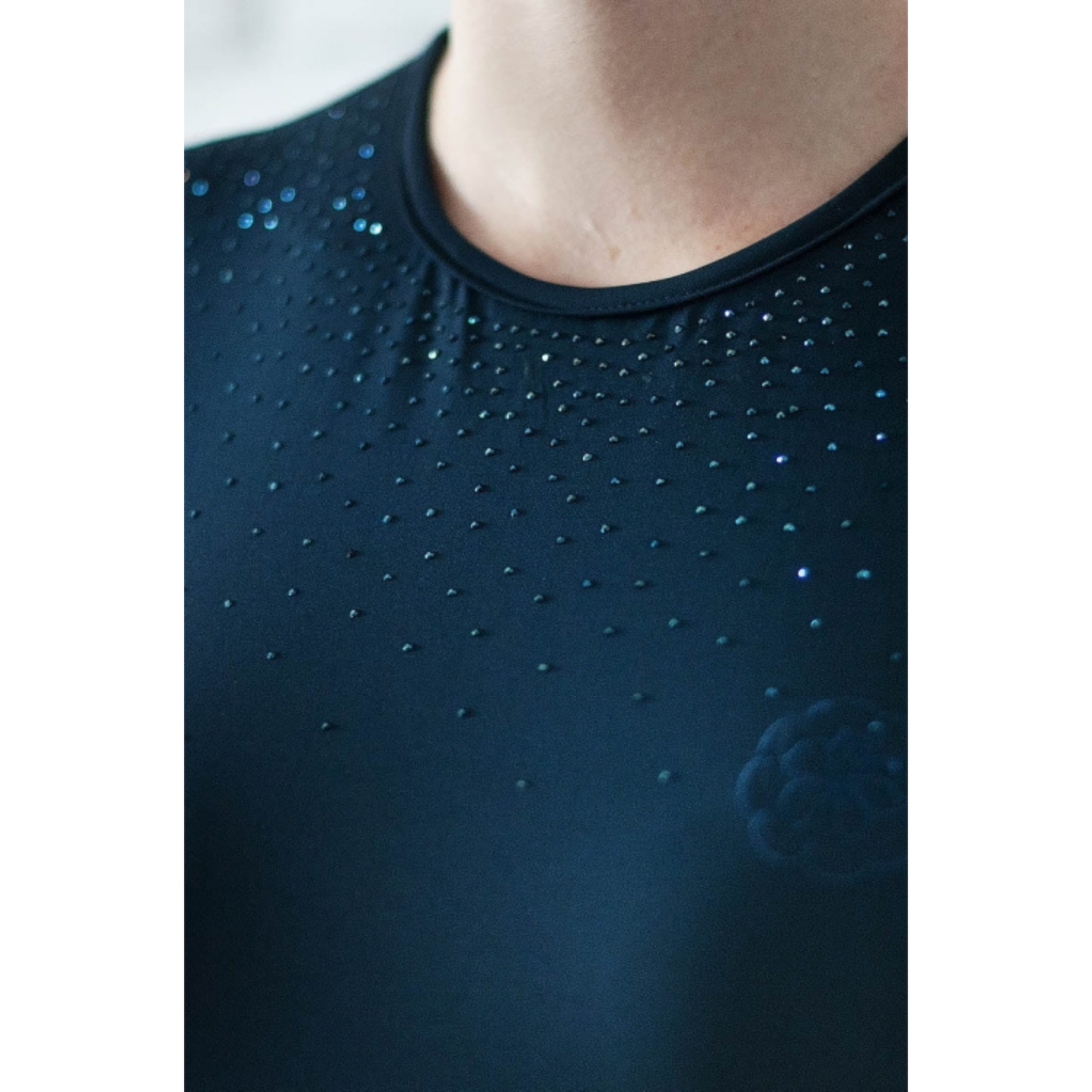 Fleur De Lys Rose LS Training Shirt - Navy