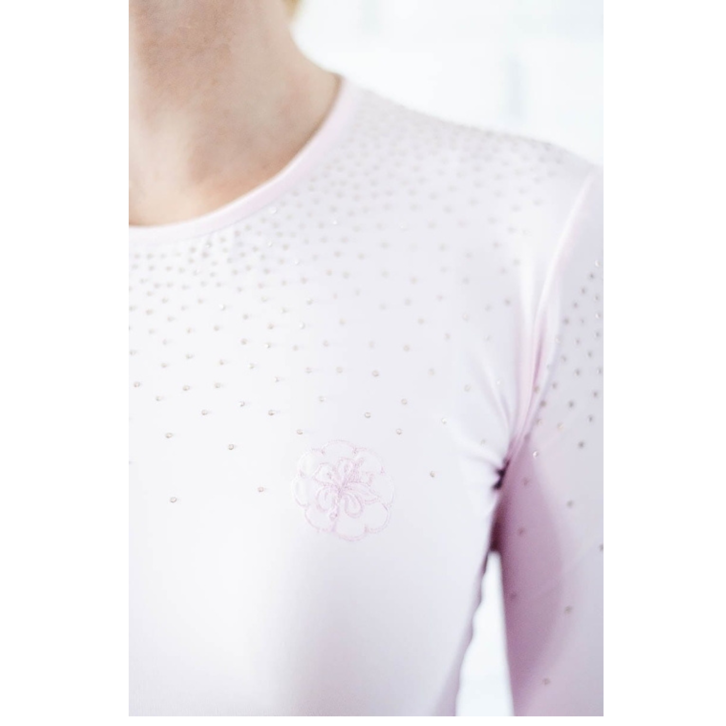 Fleur De Lys Rose Long Sleeve Training Shirt - Pink