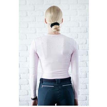 Fleur De Lys Rose Long Sleeve Training Shirt - Pink