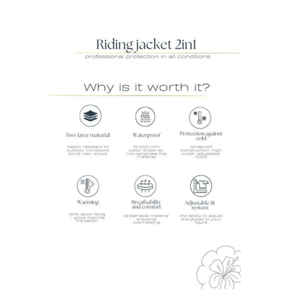 Fleur De Lys Aspen Winter Riding Jacket 2-in-1 - Black
