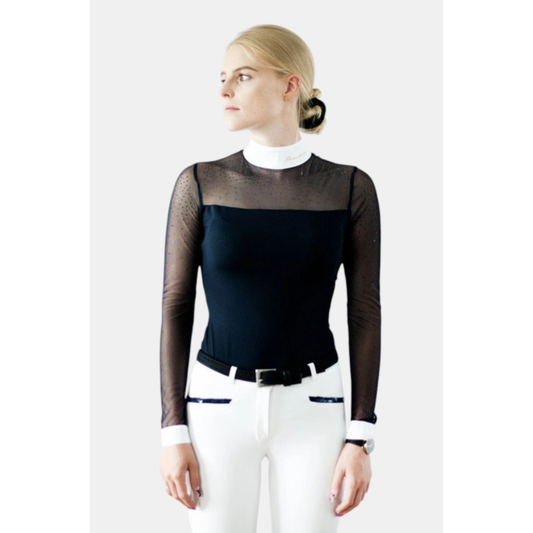 Fleur De Lys Cindy LS Competition Shirt - Navy
