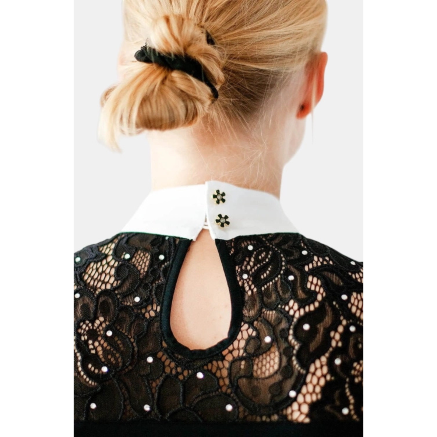 Fleur De Lys Cristall LS Competition Shirt - Black