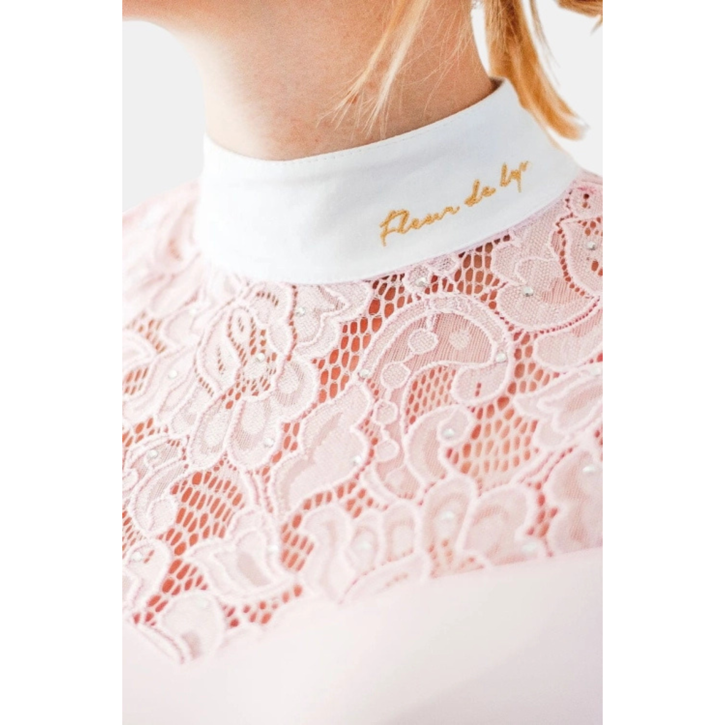 Fleur De Lys Cristall LS Competition Shirt - Pink