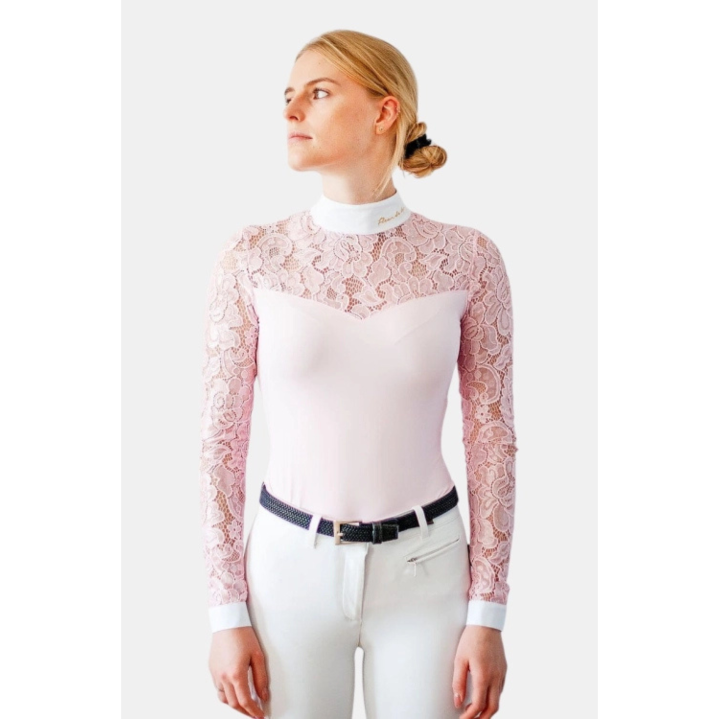 Fleur De Lys Cristall LS Competition Shirt - Pink