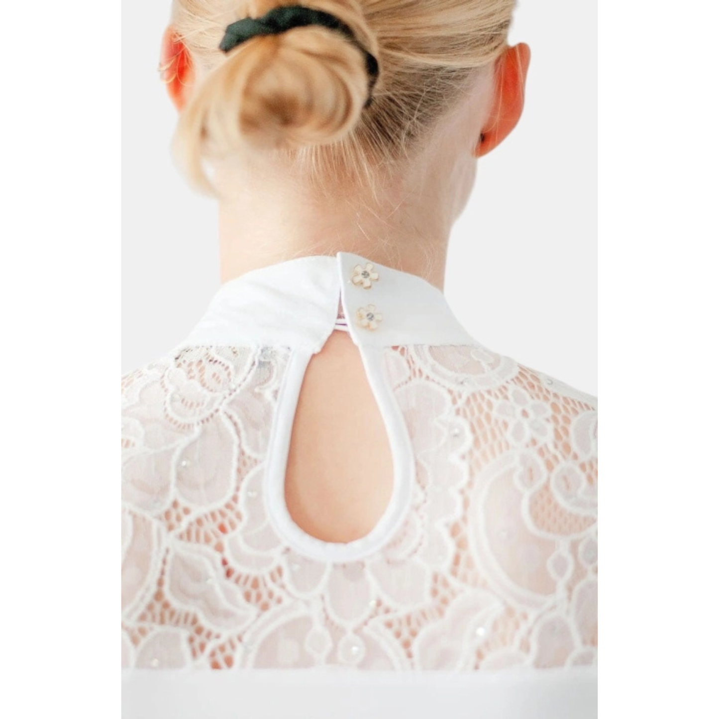 Fleur De Lys Cristall LS Competition Shirt - White