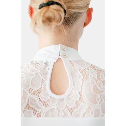 Fleur De Lys Cristall LS Competition Shirt - White