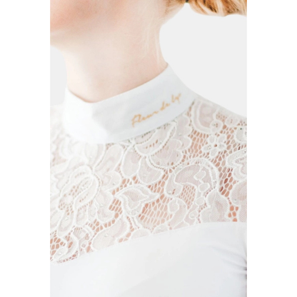 Fleur De Lys Cristall LS Competition Shirt - White