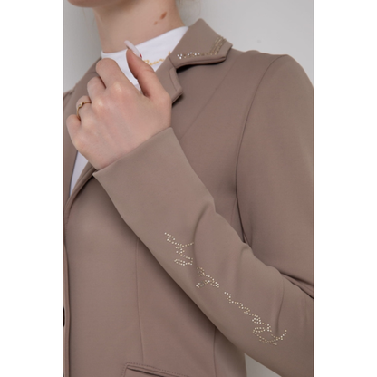 Fleur De Lys Glitter Show Jacket - Beige
