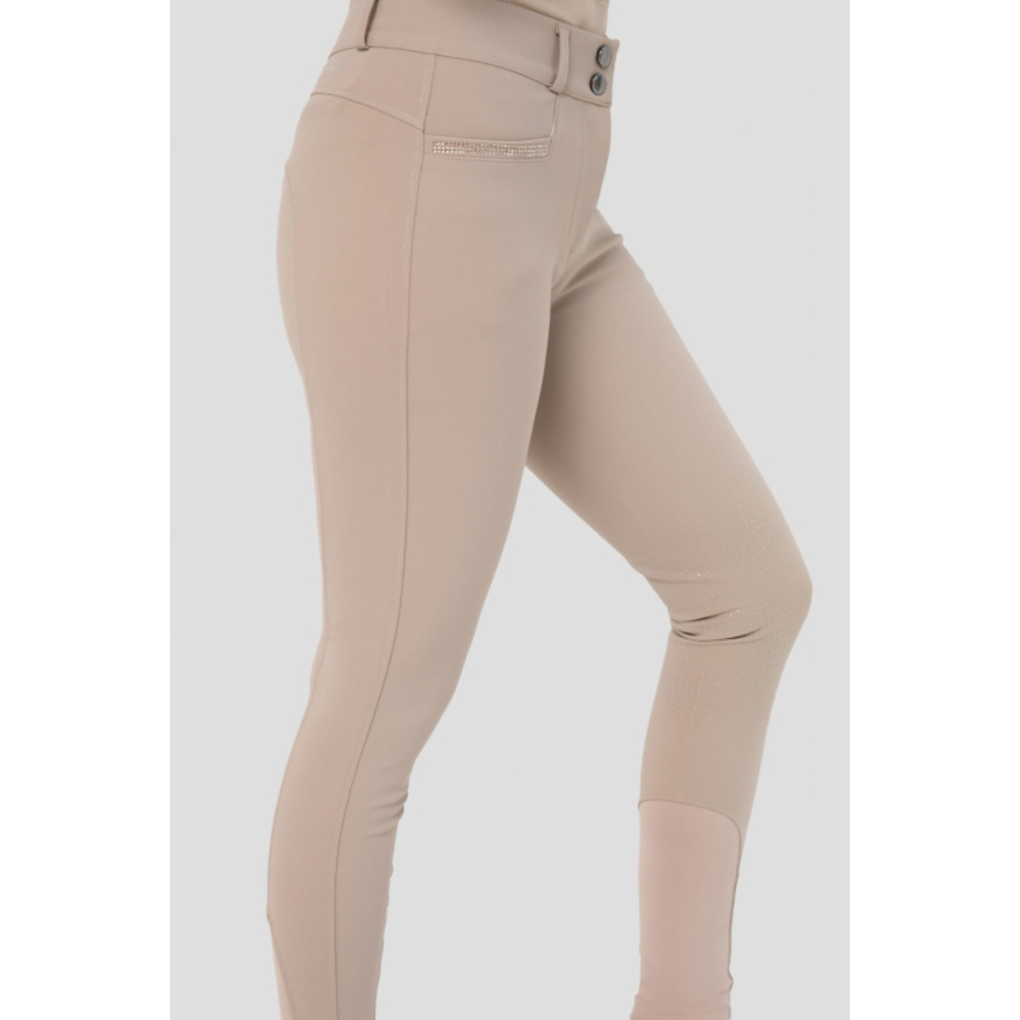 Fleur De Lys Womans Maple Knee Grip Breeches - Beige