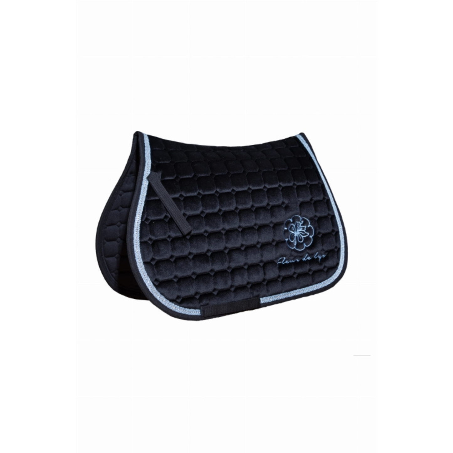 Fleur De Lys Saddle Pad Velvet Diamonds - Black/Blue