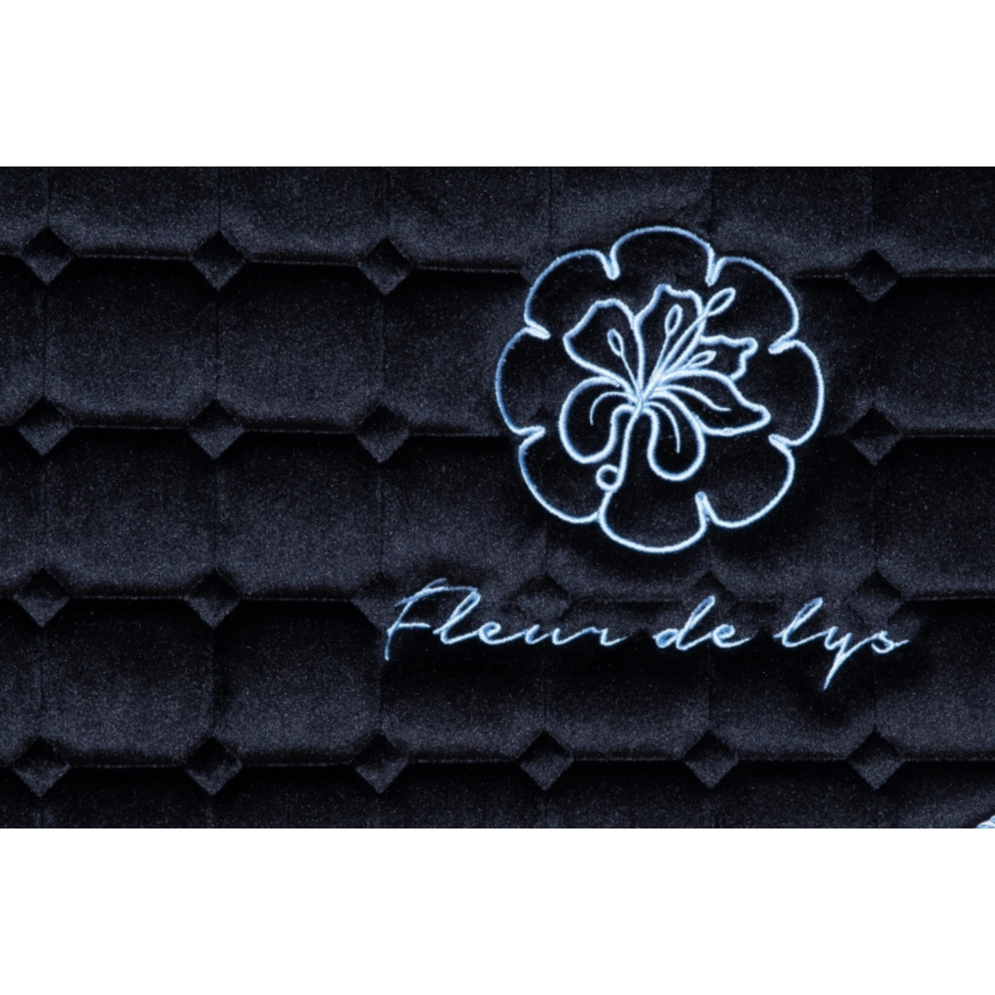 Fleur De Lys Saddle Pad Velvet Diamonds - Black/Blue
