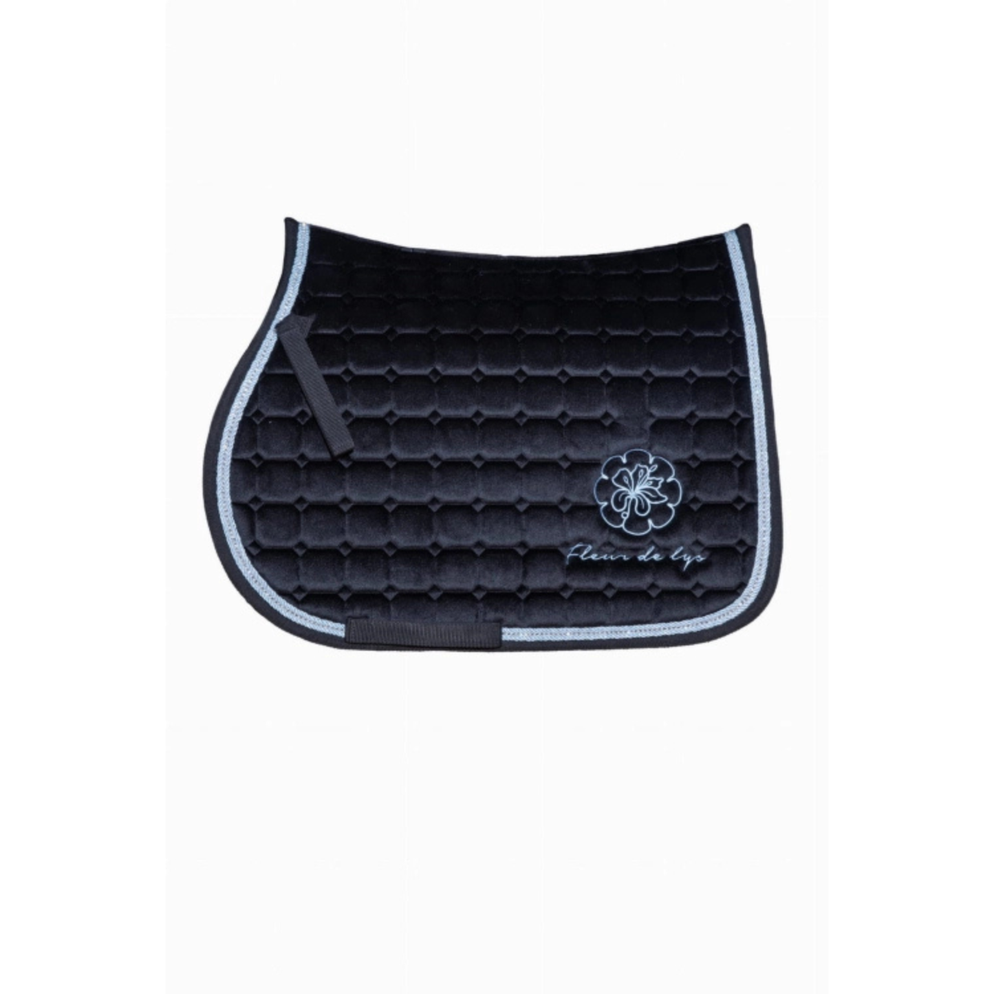 Fleur De Lys Saddle Pad Velvet Diamonds - Black/Blue