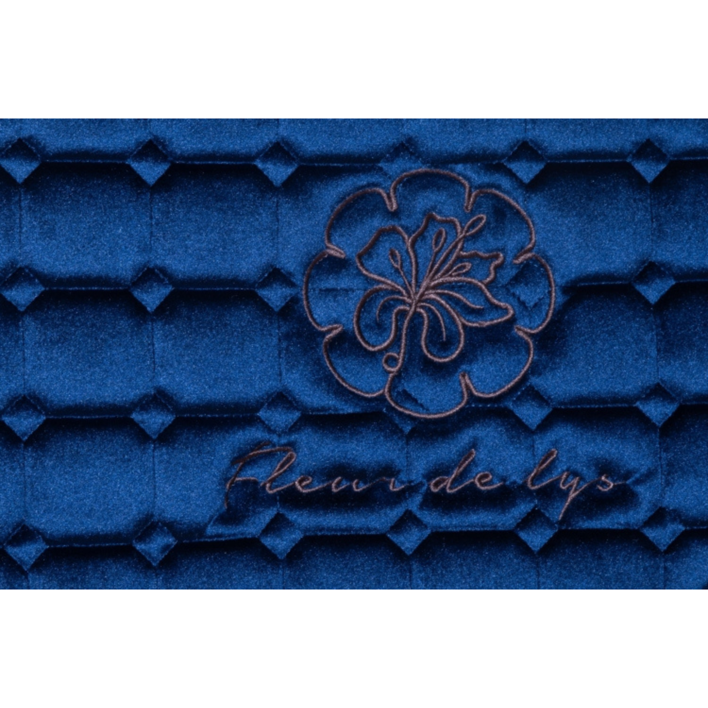 Fleur De Lys Saddle Pad Velvet Diamonds - Navy/Choco