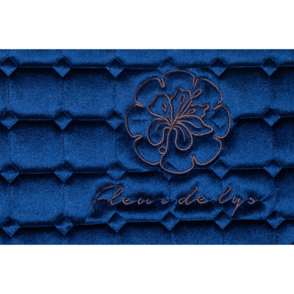 Fleur De Lys Saddle Pad Velvet Diamonds - Navy/Choco