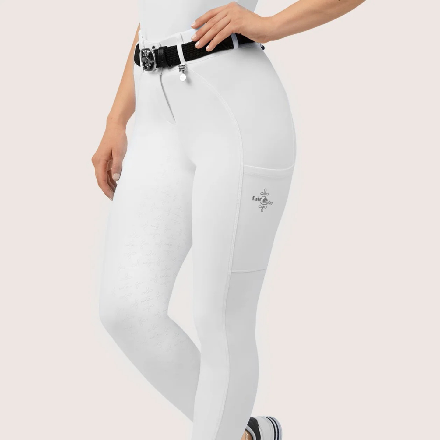 FairPlay Armida Full Seat Silicone Breeches - White - Size EU36(8) & EU38(10) Only