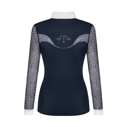 FairPlay Cecile Navy Rose Gold Long Sleeve Shirt - EU42(14) Only