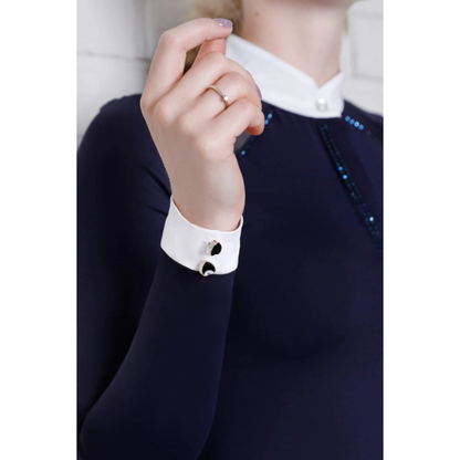 Fleur De Lys Poppy LS Shirt - Navy
