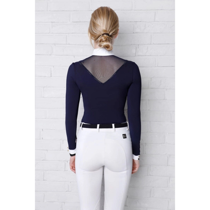 Fleur De Lys Poppy LS Shirt - Navy