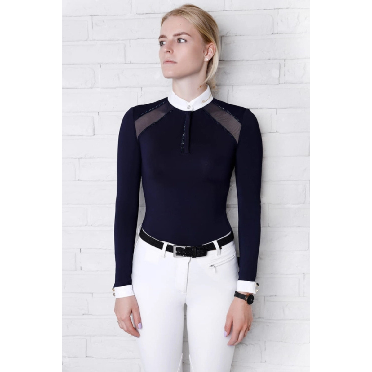 Fleur De Lys Poppy LS Shirt - Navy