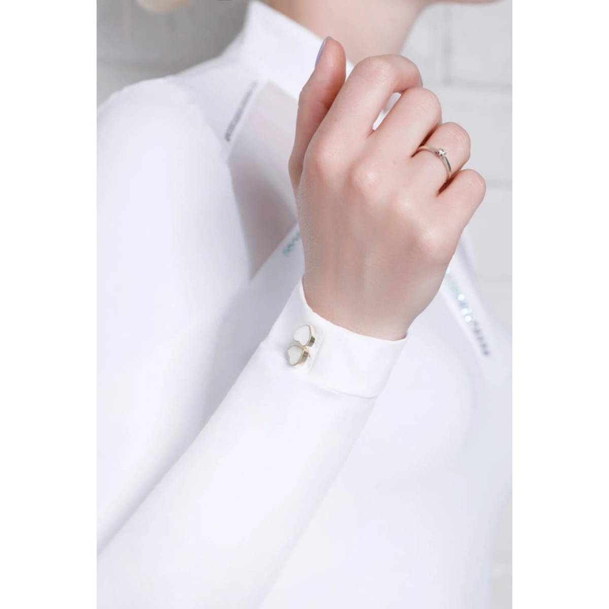 Fleur De Lys Poppy LS Shirt - White